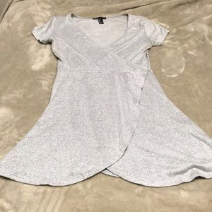 F21 grey wrap dress